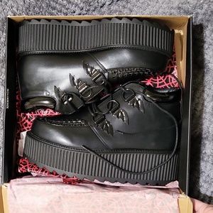 Strange Cvlt Black Platform Bat Boots